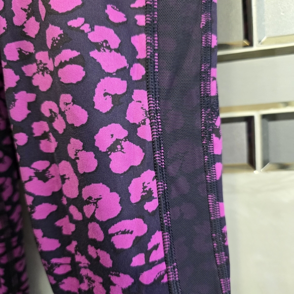 Lululemon Athletica Purple & Black Leopard Print High-Rise Leggings - Picture 8 of 8